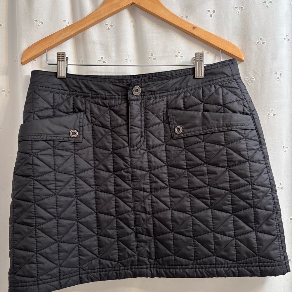 The North Face Quilted Black Mini Skirt
